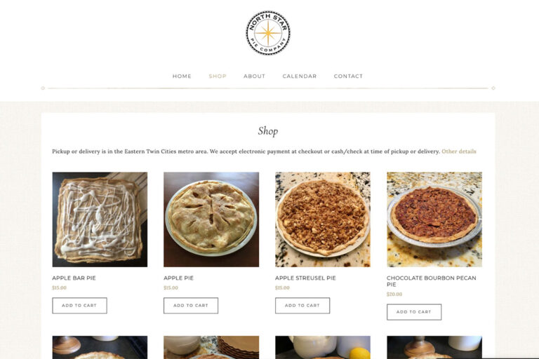 North Star Pie Website Design