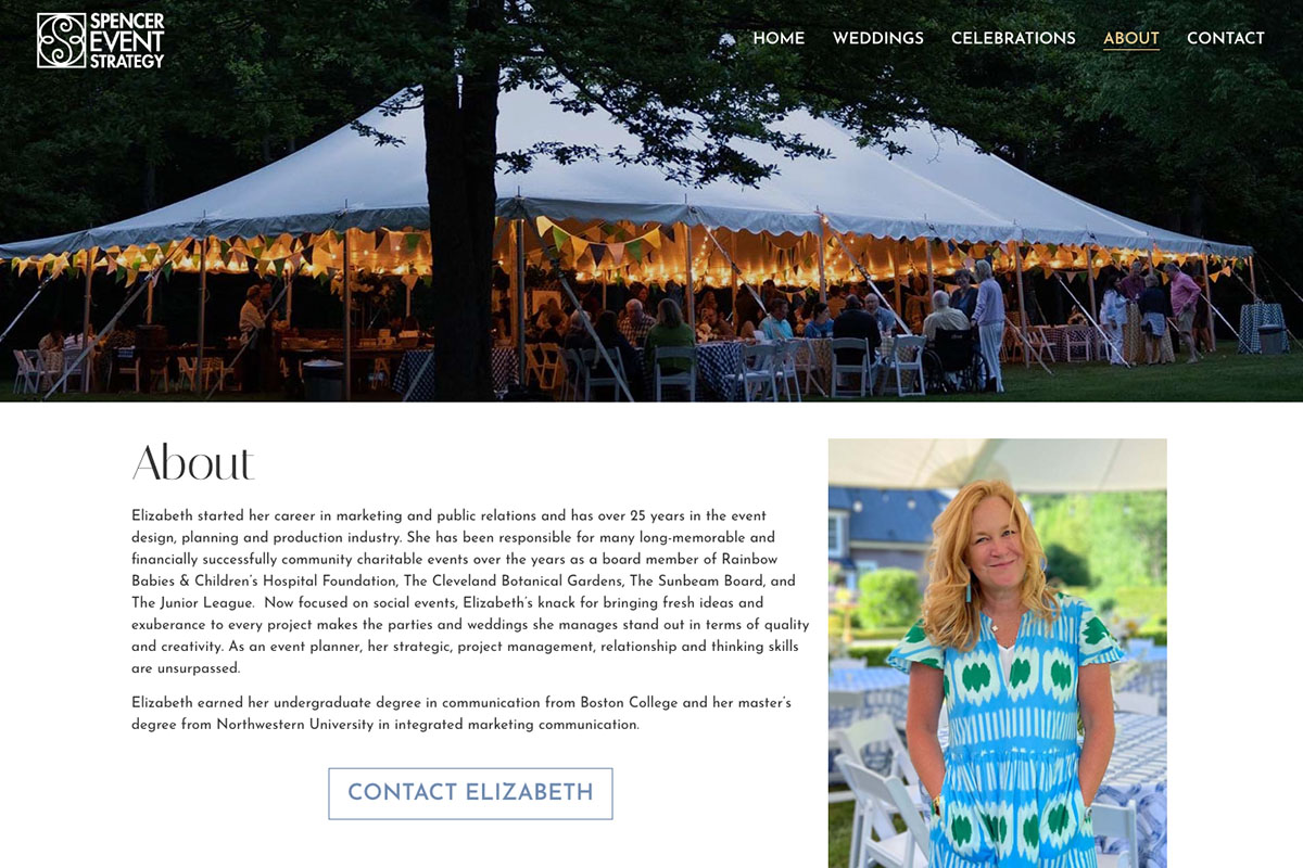 Spencer Event Strategy Website Design